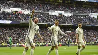 Sergio Ramos bersyukur Real Madrid lepas dari tekanan akibat dua kekalahan beruntun. (AFP/Pierre-Philippe Marcou)