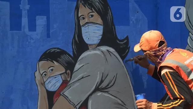 FOTO: Mural Bertema COVID-19 Hiasi Bukit Duri