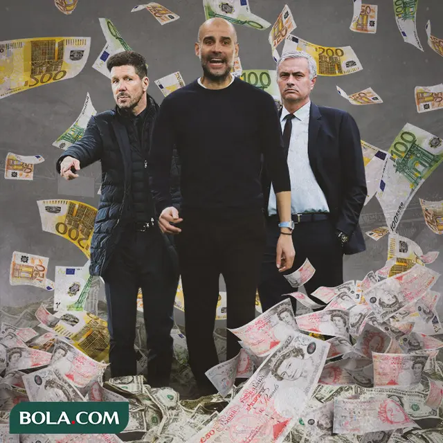 Ilustrasi - Diego Simeone, Pep Guardiola, Jose Mourinho