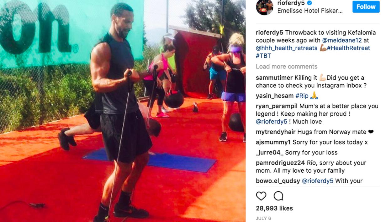 Salah satu unggahan Instagram Rio Ferdinand saat berlatih membentuk tubuh ideal untuk terjun ke dunia tinju pro.  Saat ini Rio beralih profesi menjadi seorang petinju pro. (Bola.com/Instagram Rio Ferdinand)
