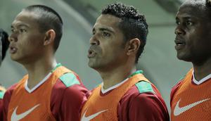 Striker Timnas Indonesia, Alberto Goncalves, saat melawan Thailand pada laga persahabatan di Stadion Pakansari, Bogor, Minggu, (03/6/2018). Indonesia bermain imbang 0-0 dengan Thailand. (Bola.com/M Iqbal Ichsan)