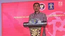 Kepala BNPT Suhardi Alius memberikan sambutan saat melakukan MoU di gedung Kemenkumham, Jakarta, Kamis (31/5). Kerja sama tersebut terkait dengan penanggulangan tindak pidana terorisme.  (Liputan6.com/Herman Zakharia)