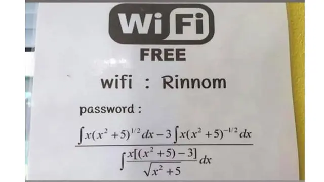 6 Password WiFi Pakai Soal Matematika Ini Sukses Bikin Pusing