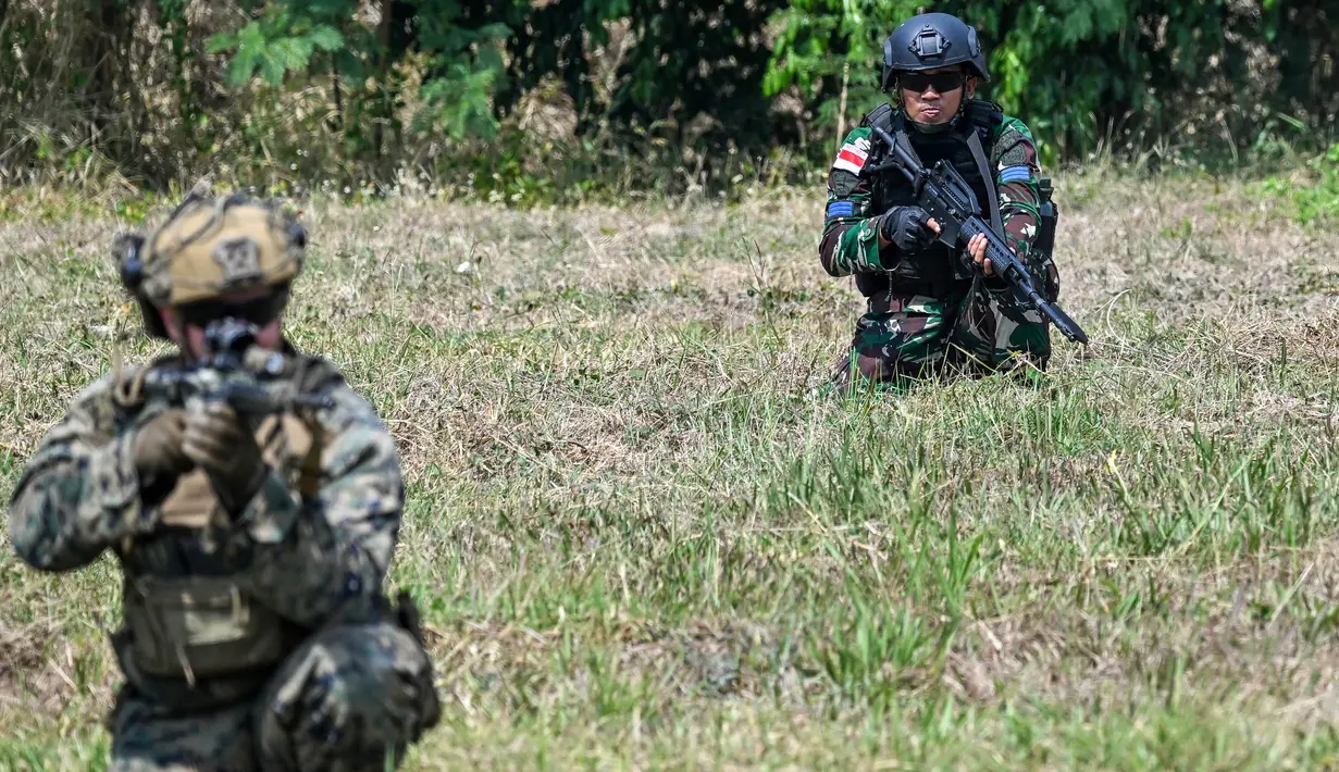 Latihan gabungan Super Garuda Shield difokuskan pada kemampuan bersama di Asia-Pasifik. (JUNI KRISWANTO/AFP)