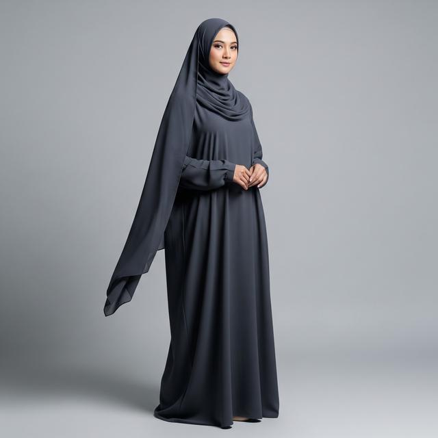 Model Gamis Abaya Syari (Image by Gemini AI)