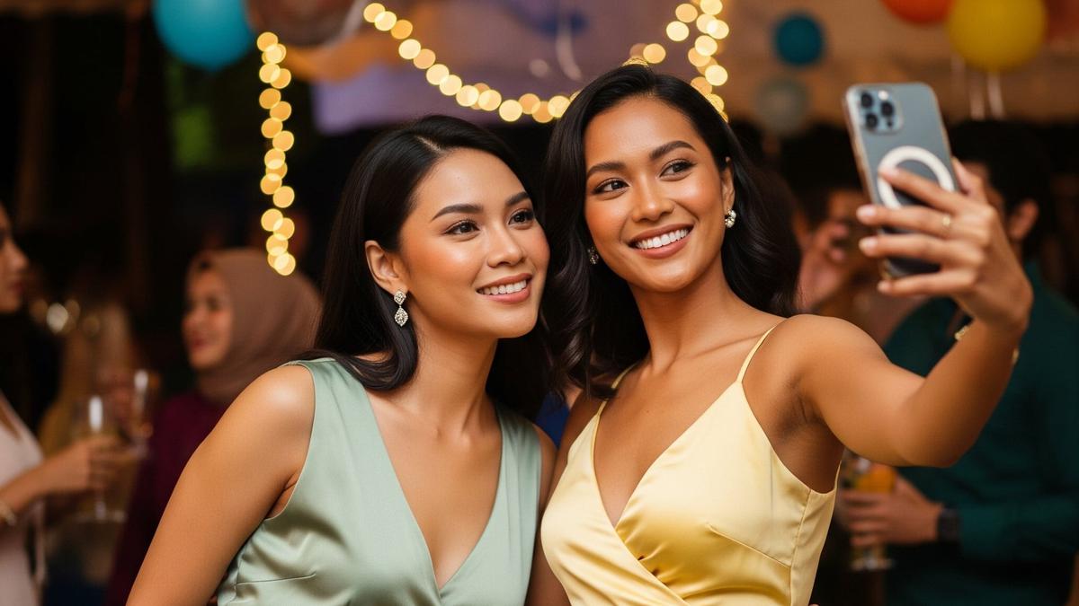 7 Model Gaun Pesta Satin Wrap Dress Terkini 2025, Ciptakan Siluet Tubuh Langsing Ideal