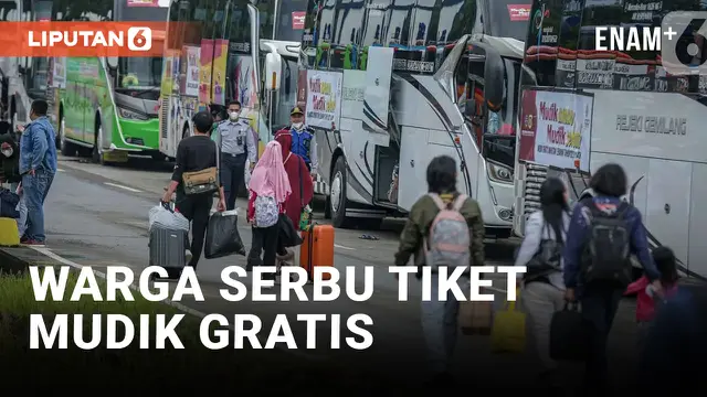 KUOTA TERBATAS, MUDIK GRATIS DISERBU WARGA YANG RELA ANTRI DARI SUBUH