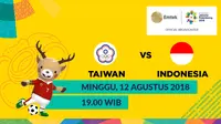 Jadwal Sepak Bola Asian Games 2018, China Taipei vs Indonesia. (Bola.com/Dody Iryawan)