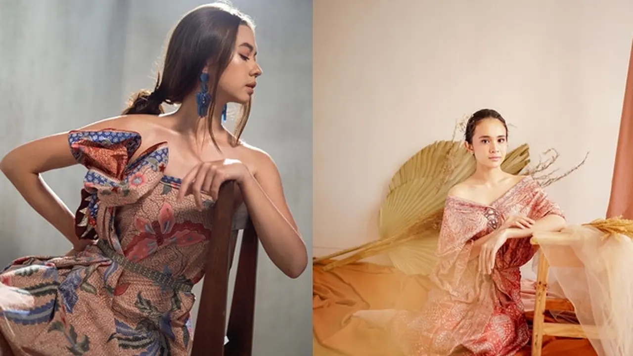 6 Pesona Artis dalam Balutan Kain Nusantara, Cantik Alami