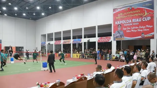 Cuplikan pertandikan turnamen sepak takraw Kapolda Riau Cup dalam rangka Hari Bhayangkara untuk mencari bibit atlet ASEAN Games.