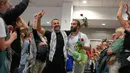 Sebelumnya, Kementerian Luar Negeri Israel mendeportasi 171 aktivis ke Yunani dan Slovakia. (AP Photo/Petros Giannakouris)