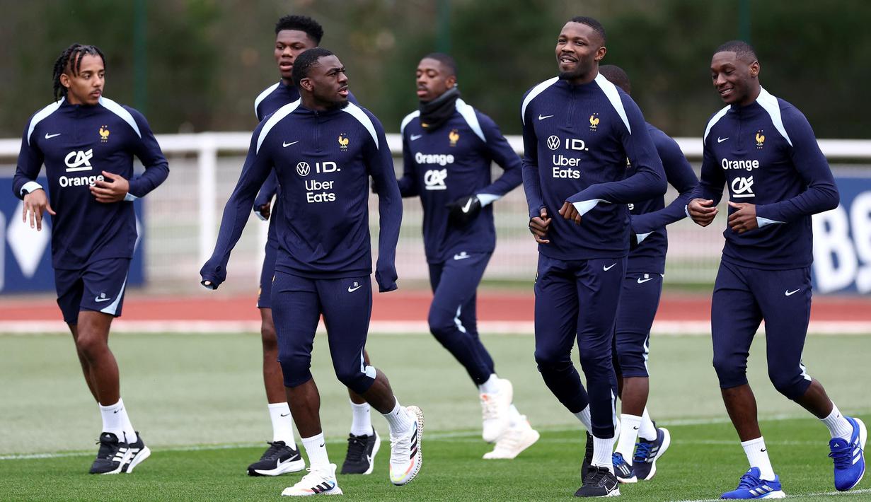Prancis akan menjamu Jerman di Stadion Groupama Lyon pada 23 Maret 2024 mendatang. (FRANCK FIFE/AFP)