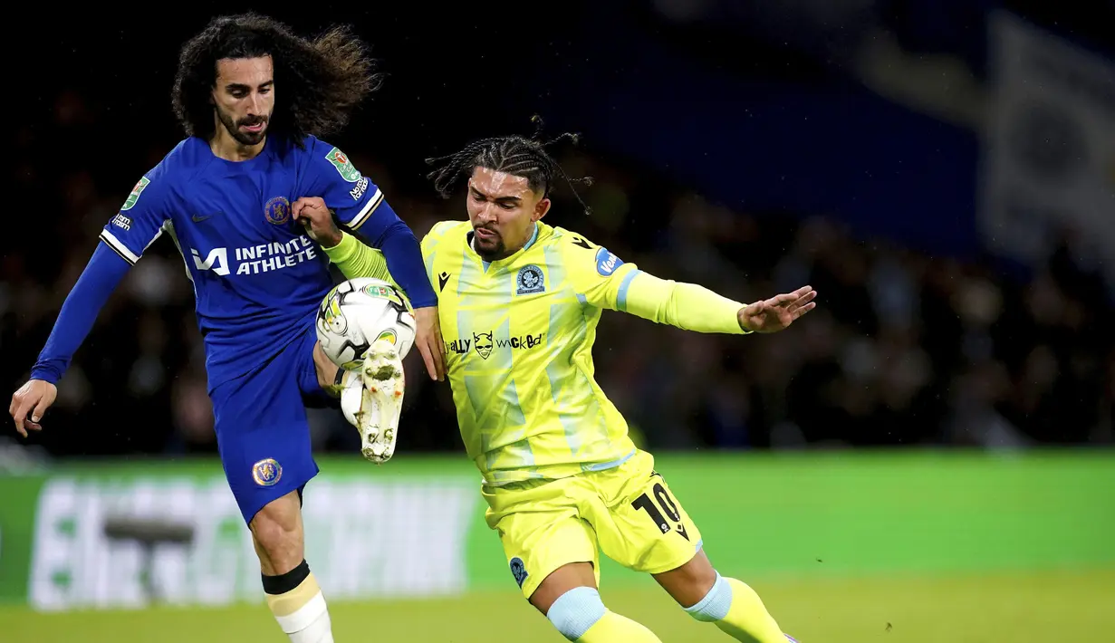 Chelsea lolos ke perempat final usai kalahkan Blackburn Rovers 2-0. (Nick Potts/PA via AP)