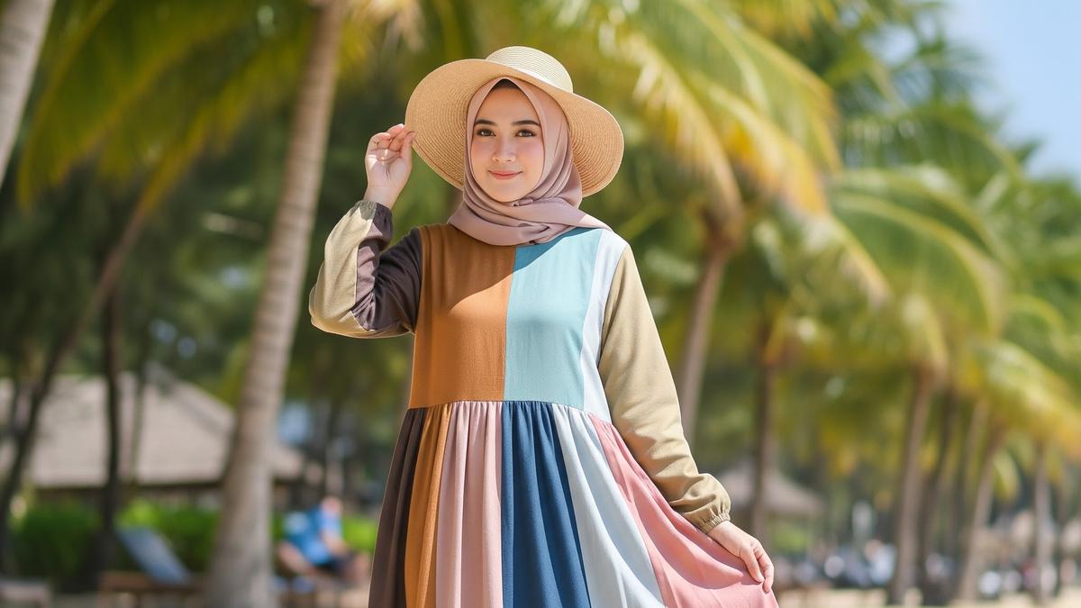 9 Model Gamis A-line dari Rayon untuk Liburan, Pilihan Tepat Tampil Nyaman