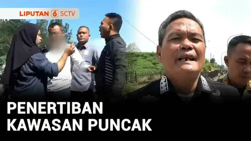  Penertiban Kawasan Puncak Bogor, Satpol PP Cekcok dengan Pedagang
