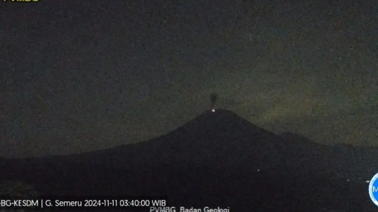 Gunung Semeru kembali erupsi dengan tinggi letusan 1 Kilometer (Istimewa)