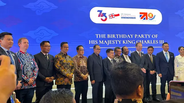 Acara perayaan ulang tahun ke-76 Raja Charles III dan perayaan hubungan diplomatik kedua negara di Jakarta, Kamis (6/6/2024). (Liputan6/Benedikta Miranti)