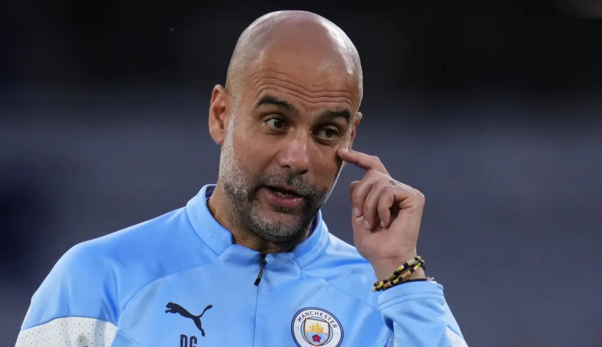 <p>Final Liga Champions 2022/2023 akan mempertemukan Manchester City dan Inter Milan. Duel di Ataturk Olympic Stadium, Istanbul, Turki, Minggu dini hari, 11 Juni 2023, akan menjadi adu taktik dua pelatih handal: Pep Guardiola Vs Simone Inzaghi. (AP Photo/Manu Fernandez)</p>
