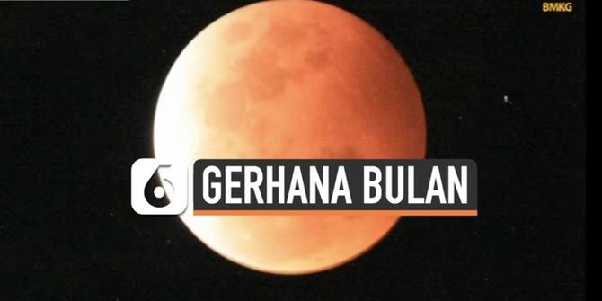 VIDEO: Begini Penampakan Gerhana Bulan Total 'Super Moon Blood'