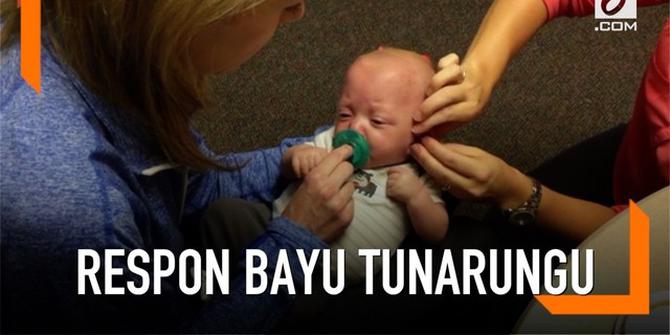 VIDEO: Respon Lucu Bayi Tunarungu Dengar Suara Pertama Kalinya