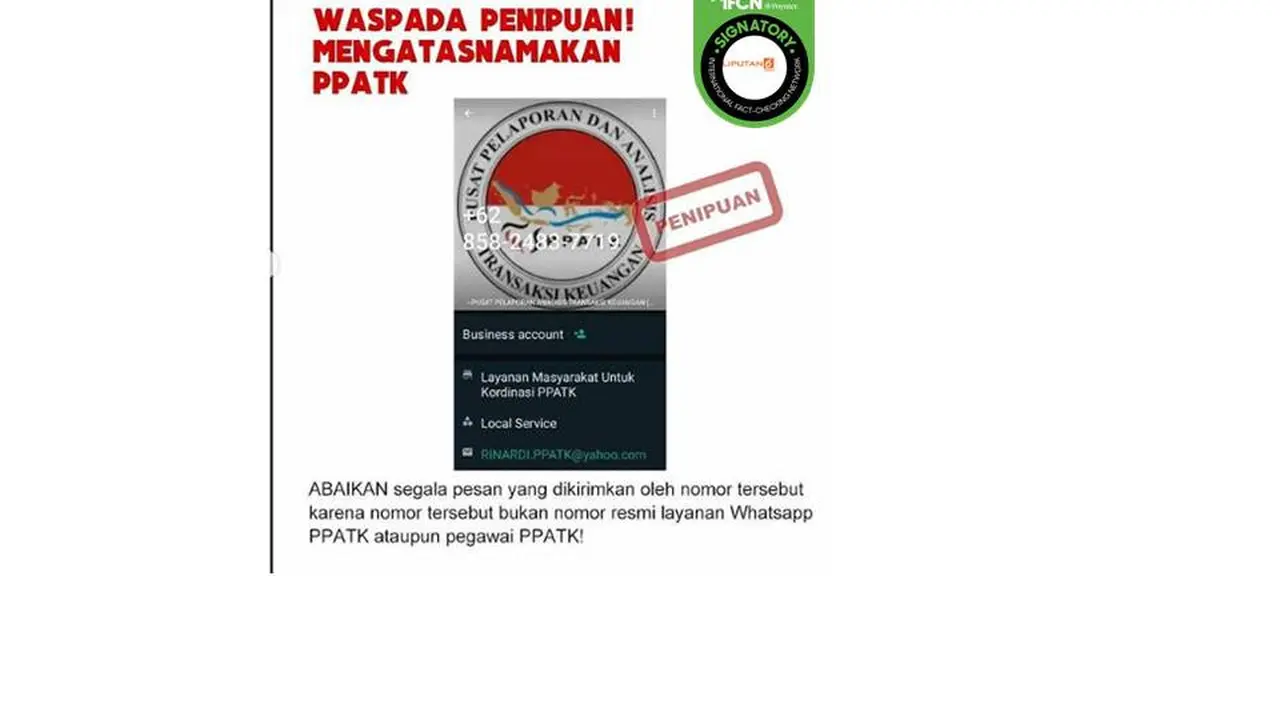 Cek Fakta PPATK