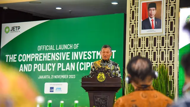 Rencana kebijakan dan komitmen investasi (CIPP) program pendanaan iklim Just Energy Transition Partnership (JETP) resmi diluncurkan pada Selasa, 21 November 2023. (Dok Kementerian ESDM)
