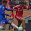 Andrey Santos dari Chelsea melakukan tekel terhadap Rio Ngumoha dari Liverpool selama pertandingan Liga Inggris antara Liverpool dan Chelsea di Liverpool, Inggris, Sabtu, 9 Mei 2026. (AP Photo/Ian Hodgson)