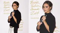 Victoria Beckham memenangkan penghargaan di ajang British Fashion Awards 2014. (sumber: Mirror.co.uk)