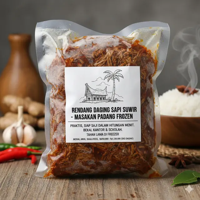 Rendang Daging Sapi Suwir (Foto: AI)