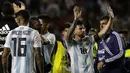 4. Argentina - Lionel Messi tentu masih penasaran dengan kegagalannya di final Piala Dunia 2014 setelah dikalahkan Jerman. Sudah lama publik negeri tango memimpikan gelar juara setelah era Diego Maradona. (AFP/Alejandro Pagni)