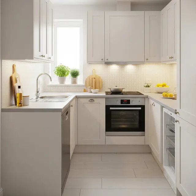 Desain Dapur Mini 2×2 Meter (Image by Gemini AI)