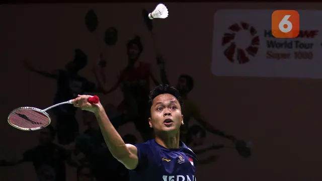 Foto: Bertemu di Perempat Final Indonesia Open 2023, Ini Dia Aksi Anthony Ginting saat Melawan Jonatan Christie