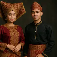 Baju Adat Minangkabau (Foto: Rizka Nur Laily via ChatGPT)