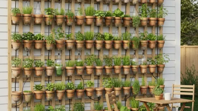 Ilustrasi Kebun Vertikal di Halaman Belakang Rumah (Sumber: Gemini AI)