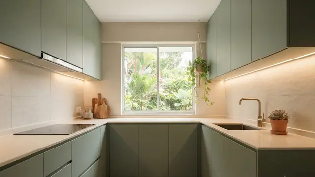 Kombinasi Warna Kitchen Set dan Backsplash yang Elegan