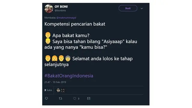 bakat orang indonesia