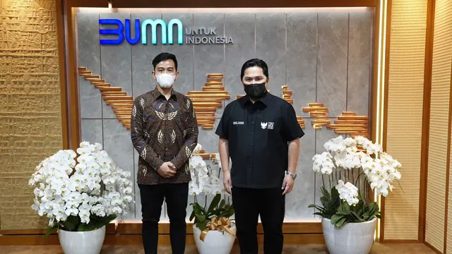 Gibran Rakabuming Raka Sambangi Kantor Erick Thohir, Bahas Apa?