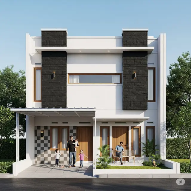 Inspirasi Desain Rumah Sederhana Tipe 36. Foto: Gemini