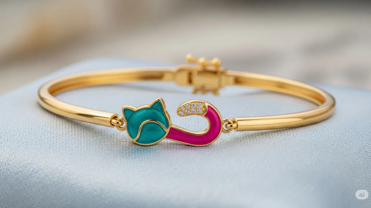 Model Gelang Emas 916 Ekor Kucing Terbaru (Foto: Gemini)