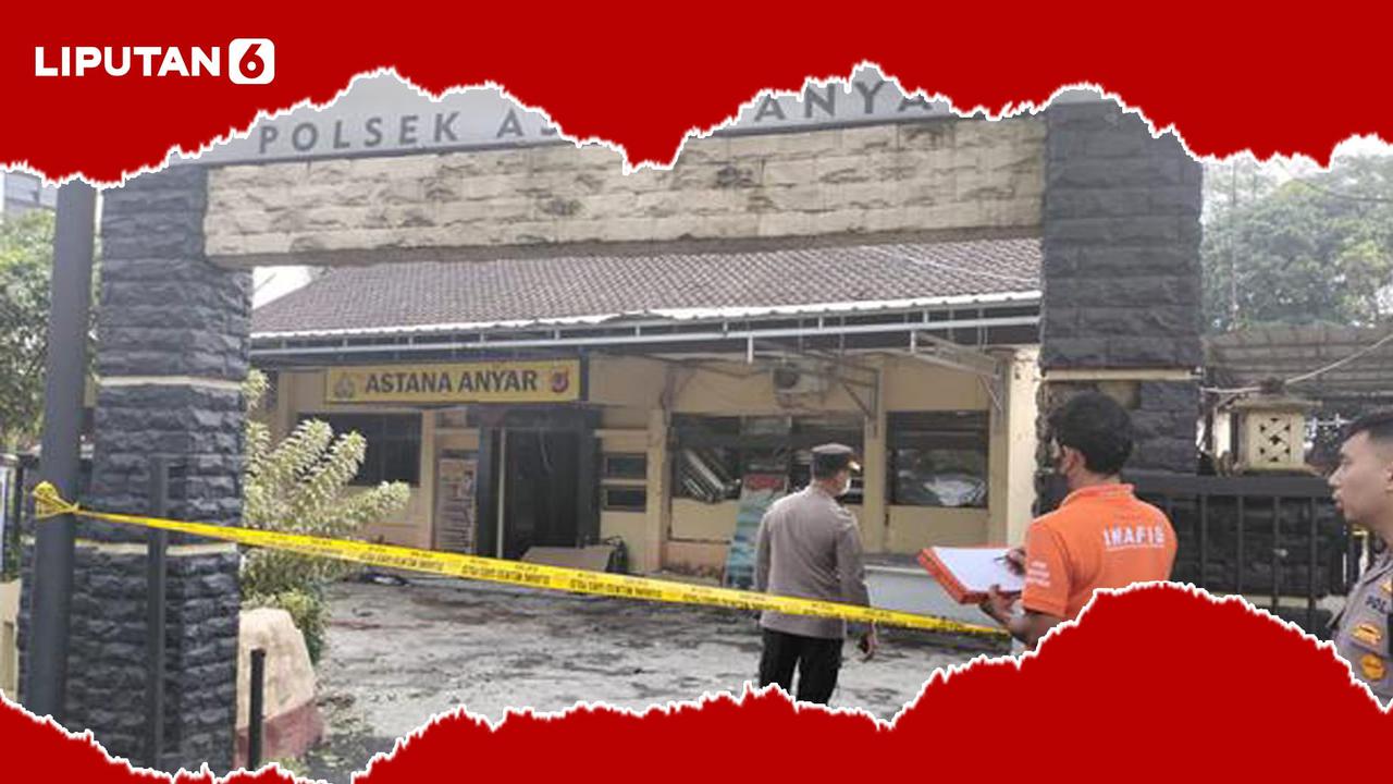 Banner Infografis Bom Bunuh Diri di Polsek Astana Anyar Bandung. (Foto: Dok. Polda Jabar/Liputan6.com/Trieyasni)