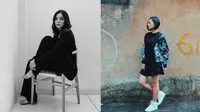 6 Gaya Lolita Agustine Kenakan Baju Warna Hitam, Tampil Stylish