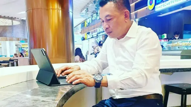 Koordinator Media Center Munas Kadin VIII La Ode Rahmat Apiti.(Liputan6.com/Ahmad Akbar Fua)