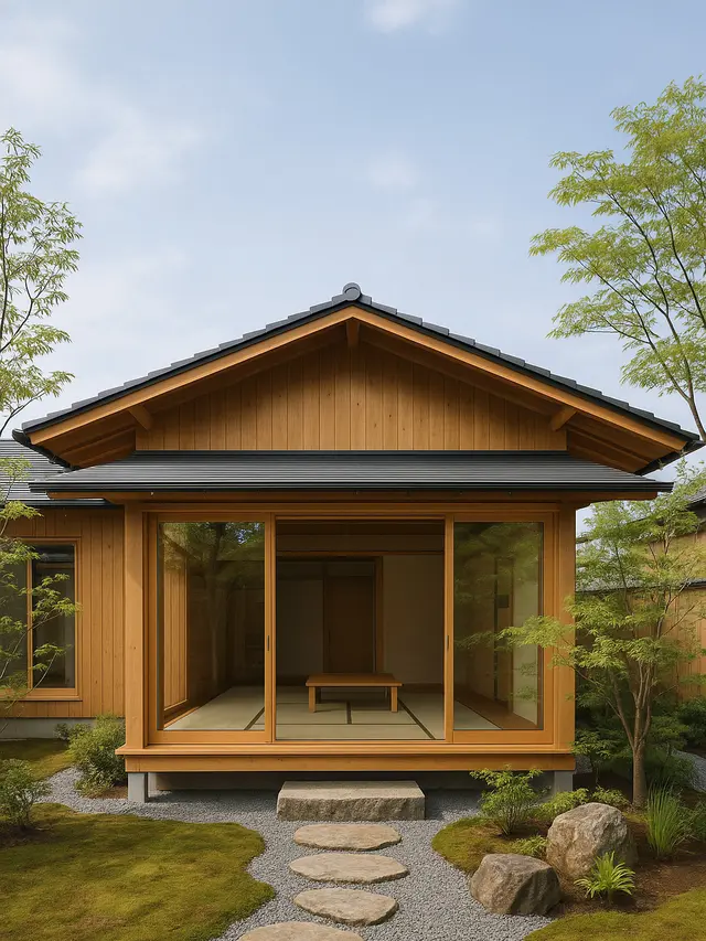 Rumah Sederhana dengan Jendela Kaca Besar (Foto: ChatGPT)