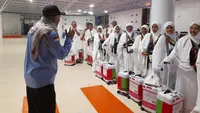 Rombongan jemaah haji Indonesia asal Kabupaten Gayo Lues, Aceh. (Liputan6.com/ MCH 2025/Dinny Mutiah)