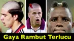 Video gaya rambut terlucu dalam sejarah sepak bola, salah satunya gaya rambut Ronaldo saat Piala Dunia 2002.