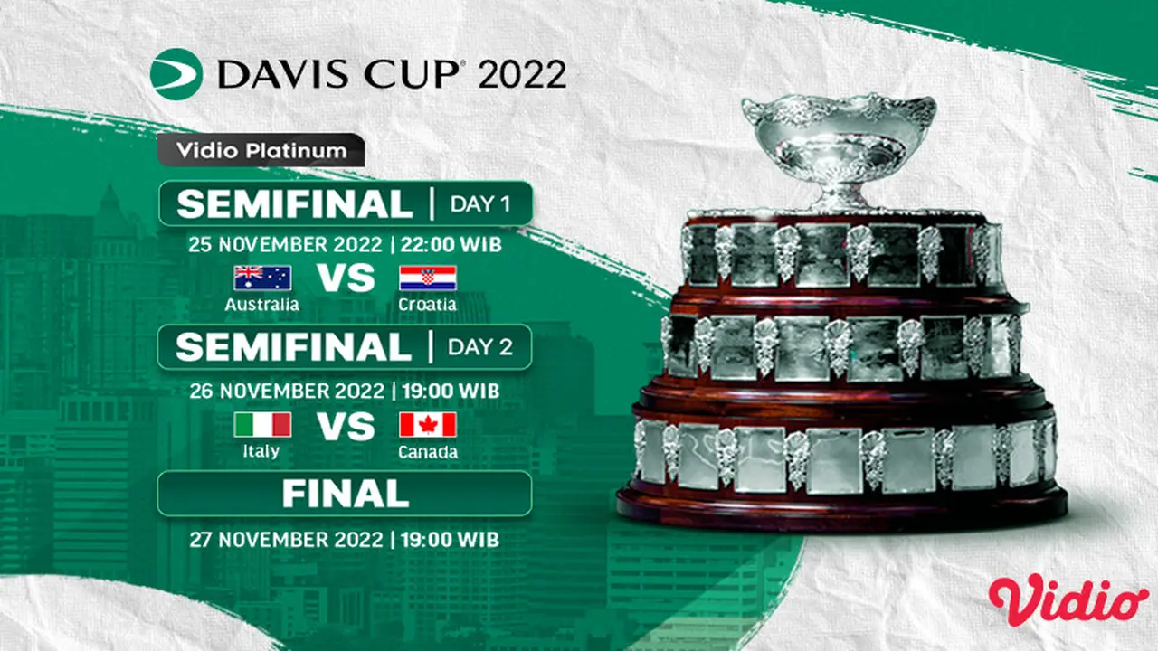 Live Streaming Semifinal dan Final Davis Cup 2022 di Vidio, 26 dan 27 November