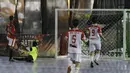 Pemain Doby MCW Banten saat pertandingan melawan Surya Futsal pada laga Super Soccer Futsal Battle di Summarecon Mall Serpong, Sabtu (29/09/2018). Doby MCW Banten takluk 2-8 dari Surya Futsal. (Bola.com/M Iqbal Ichsan)