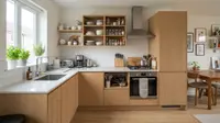 7 Model Dapur Sederhana dengan Area Kerja Panjang dan Banyak Tempat Penyimpanan