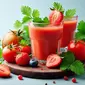 Resep jus tomat stroberi (Sumber merdeka.com).