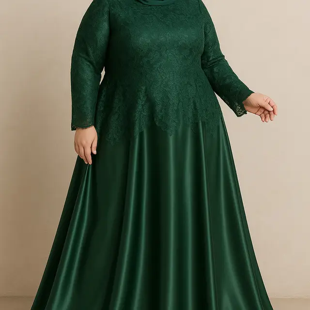 Model Dress Brokat Panjang untuk Badan Gemuk Terbaru 2025
